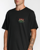 RVCA Mens Welcome to RVCA Short Sleeve Tee - Pirate Black