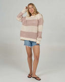 Salty Crew Women Signal Knit Crew - Mushroom
