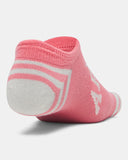 Under Armour Unisex UA Essential 6-Pack Socks - Bittersweet Pink / Stone - 601