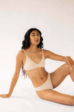 Huha Women's Seamless Low-Mid Rise Thong Mineral Undies - Beige
