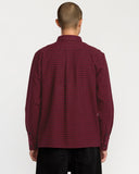 RVCA Mens Augustone Shirt - Merlot