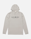 Salty Crew Mens Flagship Hood Sunshirt - Athletic Heather