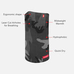 Airhole Airtube Ergo Laser Polar Fleece Facemask - Stealth Camo