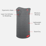 Airhole Airtube Ergo Laser Drytech Thermal Fleece Facemask - Heather Charcoal