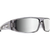 Spy Logan Sunglasses - Clear Smoke - Happy Gray Green Silver Mirror