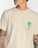 RVCA Mens Frond Mural Short Sleeve Tee - Ceramic