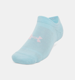 Under Armour Unisex UA Essential Cushion 6-Pack No Show Socks - Stream / Prime Pink - 494