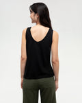 Tentree Womens Kinney TreeBlend Double V-Neck Tank - Meteorite Black