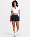 RVCA Womens Sawyer Cotton Crinkle Short - Black