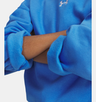 Under Armour Girls' UA Rival Fleece Oversized Crew - Blue Atlantis / White - 402
