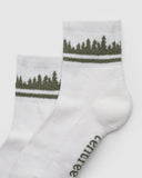Tentree Cortes Socks (2-Pack) - White Juniper Agave Stripes