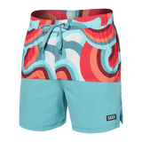 Saxx Mens Oh Buoy Stretch Volley 5" Swim Short - Giant Wave - Sea Foam