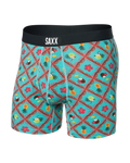 Saxx Ultra Super Soft Underwear - Pina Colada Plaid - Aqua