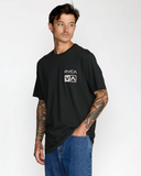 RVCA Mens Glitch Short Sleeve Tee - Pirate Black