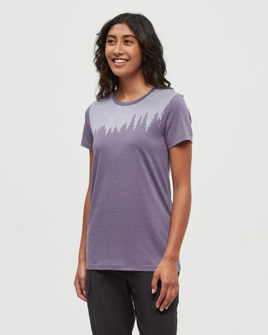 Tentree Women's Juniper T-Shirt - Smokey Violet Heather/White