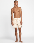 RVCA Sea Life Elastic Swim Trunk - Natural