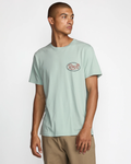 RVCA Mens Frond Script SS Tee - Blue Haze