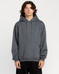 Volcom Mens Single Stone Pullover Hoodie - Asphalt Black