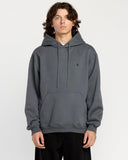 Volcom Mens Single Stone Pullover Hoodie - Asphalt Black