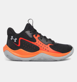 Under Armour Unisex UA Jet '23 Basketball Shoes - Black / Ares Red / Mod Gray - 006