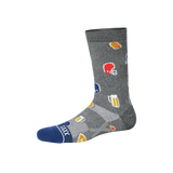 Saxx Mens Whole Package Crew Socks - Football Gamer/Graphite Heather