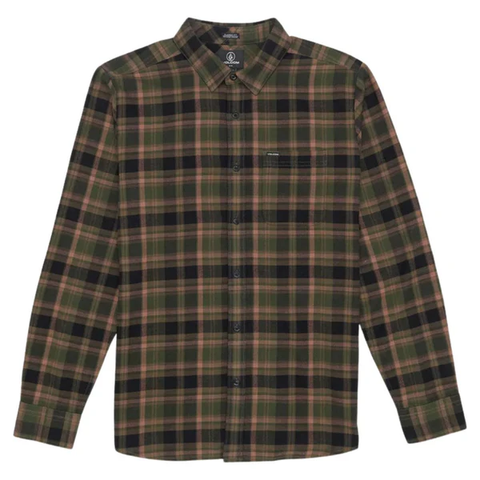 RVCA Mens Caden Plaid Shirt - Black