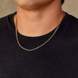 Pura Vida Men's Rolo Chain Necklace | Gold