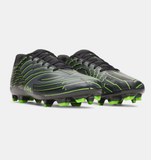 Under Armour Unisex UA Shadow Select 4 FG Soccer Cleats - Black / Titan Gray / Hyper Green - 001