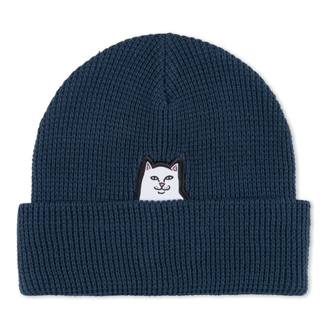 Ripndip Lord Nermal Waffle Knit Beanie - Navy