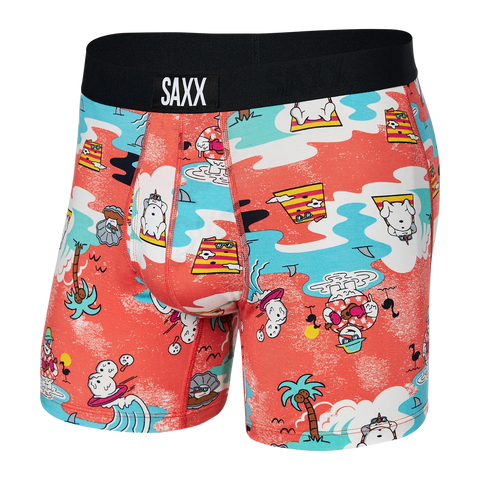 Saxx Ultra Underwear - Snow Days - Hot Coral