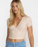 RVCA Women's Roma Wrap Top - Light Tan