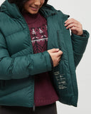 Tentree Womens Harwood Puffer - Forest Pine