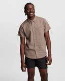 Tentree Mens Lake Life Mancos Collar Short Sleeve Shirt - Clay Lake Life