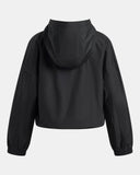 Under Armour Girls' UA Icon Woven Jacket - Black / White - 001