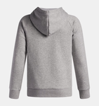 Under Armour Boys' UA Rival Fleece Big Logo Print Fill Hoodie - Mod Gray Light Heather / Black - 012