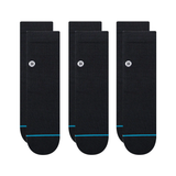 Stance Icon Quarter Socks 3 Pack - Black