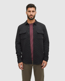 Tentree Men's Quilted Colville Shacket - Meteorite Black Heather