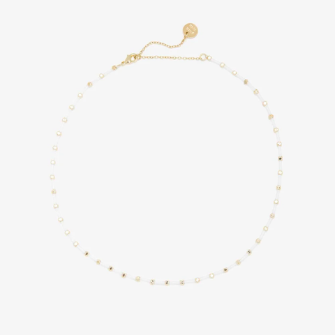 Pura Vida Tube Bead Choker Necklace ~ Gold