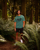 Tentree Mens Regenerative Lake Life Portal T-Shirt - Tidal Teal Meteorite Black