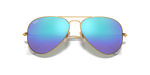 Ray-Ban Aviator Large Metal Sunglasses - Matte Arista W/ Gray Blue Mirror