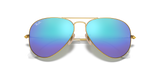 Ray-Ban Aviator Large Metal Sunglasses - Matte Arista W/ Gray Blue Mirror