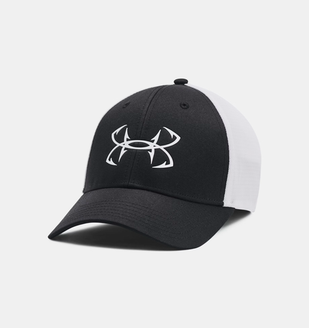 Under Armour Men's UA Fish Hunter Mesh Cap - Black / White - 001