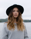 Tentree Festival Recycled Wool Full Brimmed Felt Hat - Meteorite Black