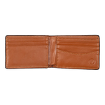RDS Genuine Leather Wallet - Black/Tan