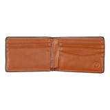 RDS Genuine Leather Wallet - Black/Tan