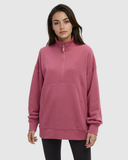 Tentree Womens Finlayson 1/4 Zip - Rosewood