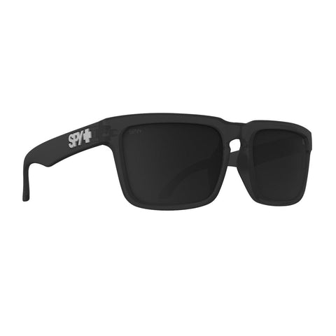 Spy Helm Sunglasses - Matte Translucent Black - Happy Gray Black Mirror