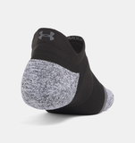 Under Armour Unisex UA ArmourDry® Run Cushion No Show Socks - Black / Pitch Gray / Reflective - 001