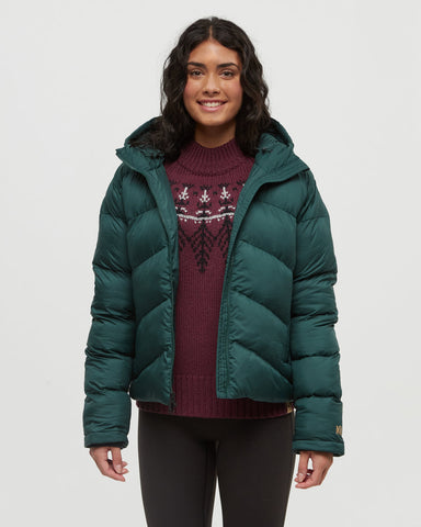 Tentree Womens Harwood Puffer - Forest Pine