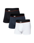 Saxx Non-Stop Stretch Cotton 3-Pack Underwear - Black/Deep Navy/White